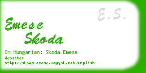 emese skoda business card